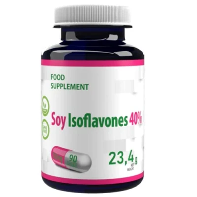 Abbildung von Soja Isoflavone 40% 90 Vegan Kapseln, Laborgeprüft, Hochdosiert, Nicht GVO