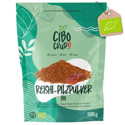 Abbildung von Reishi Pilz Pulver bio Natürlich und Rein 300g. Ganoderma Lucidum Mushroom, Mushroom Powder, Vitalpilze Pulver. Reich an Antioxidantien Entzündungshemmenden Mitteln.