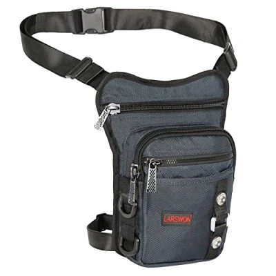 Abbildung von Larswon Oberschenkeltasche, wasserdicht, Beintasche, für Motorrad, blau