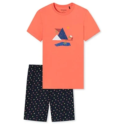 Abbildung von Schiesser Jungen Kurzer Schlafanzug Organic Cotton (Ll) Pyjamaset , papaya, 140