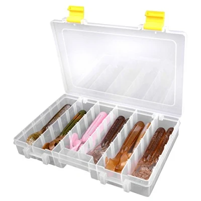 Abbildung von Spro Tackle Box 27,3x19x4,4cm Kunstköderbox für Gummifische &amp; Jigköpfe, Tacklebox Gummiköder, Angelbox Kunstköder