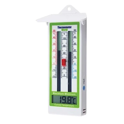 Abbildung von Digitales Gewächshaus Thermometer Klassisches Min Max zur Messung von Maximal und Minimaltemperaturen Wandmontiertes Minimum Maximum