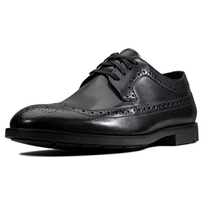 Abbildung von Clarks Herren Ronnie Limit Brogues, Schwarz Black Leather, 42 EU