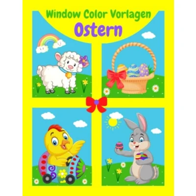 Abbildung von Window Color Vorlagen Ostern: Mehr als 90 abwechslungsreiche und liebevoll gestaltete schablonen Ostermotive für Kinder Erwachsene Fensterbilder Wiederverwendbar