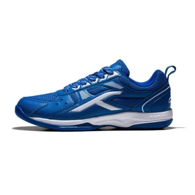 Abbildung von Hundred Raze Non Marking Professional Badminton Shoes for Men (Blue White, Size: UK 6 US 7 EU 40) Material Upper: Polyester, Sole: Rubber Suitable Indoor Tennis Squash Table