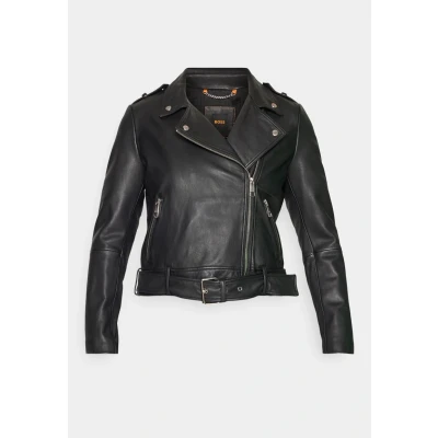 Abbildung von BOSS Sameli Lederjacke, Damen, Größe: 40, Black