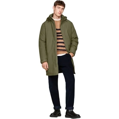 Abbildung von Tommy Hilfiger Padded Parka Wintermantel, Herren, Größe: Small, Green