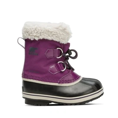 Abbildung von Sorel Unisex Kinder Yoot Pac Nylon Wp Wasserdichte Schneestiefel, Wild Iris Dark Plum Youth Collection 2024, 27 EU
