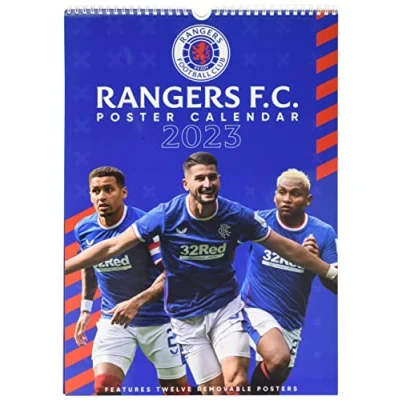 Abbildung von Rangers FC Kalender 2023 Monatsansicht Poster 30 cm x 42 Offizieller Merchandise Artikel