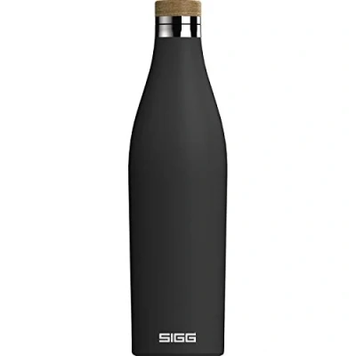 Abbildung von SIGG Isolierte Trinkflasche Meridian Auslaufsicher Extra schlank BPA frei Plastikfrei Doppelwandiger 18/8 Edelstahl Bambus Schraubverschluss 0,5L / 0,7L