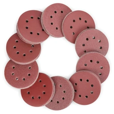 Abbildung von WORKPRO 150 Stück Schleifpapier 125mm Klett Schleifscheiben, Schleifblätter Körnung 60/80/100/150/180/240/320/400/600, 8 Loch Rund für Exzenterschleifer