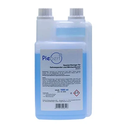 Abbildung von Milchschaumreiniger für Kaffeevollautomaten 1000ml Reinigungskonzentrat Spezial Reiniger Sahnespender und Milchschäumer alkalisch Universell einsetzbar Piebert® Made in Germany