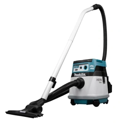 Abbildung von Makita DVC157LZX3 Akku Staubsauger 15L 2x18V Trocken (ohne Akku, ohne Ladegerät) inklusive AWS Funk Adapter WUT01, Petrol/Weiß