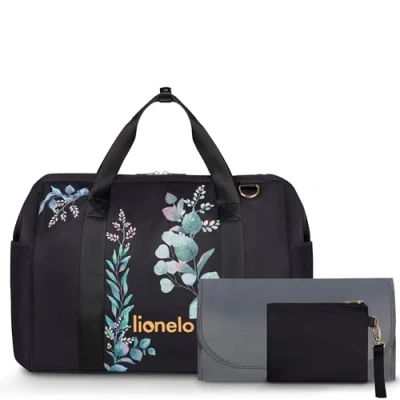 Abbildung von Lionelo Ida Kinderwagentasche, Mommy Bag, 2 interne Thermo Taschen für Flaschen, Tasche Feuchttücher, Wickelauflage, Kosmetiktasche, Riemen zur Befestigung am Kinderwagen