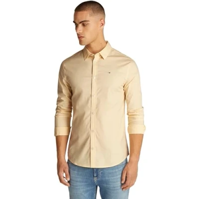 Abbildung von Tommy Jeans Original Shirt Businesshemd, Herren, Größe: XXL, Custard cream