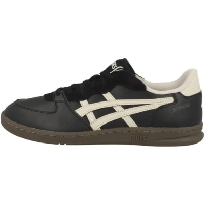 Abbildung von Asics Sportstyle Skyhand OG Unisex Sneaker low, Größe: 43.5, Black/oatmeal Leder und textil