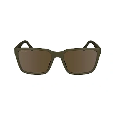 Abbildung von Lacoste Men&#039;s Sunglasses L6011S Brown/Khaki with Solid Brown Lens