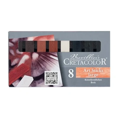 Abbildung von Cretacolor Künstlerstäbchen breit sort, 8er Packung