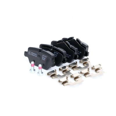 Abbildung von BREMBO P 06 037 Bremsbelagsatz für Verschleißwarnanzeiger vorbereitet mit Bremssattelschrauben Zubehör BMW: 1 Hatchback, 3 Saloon, Touring