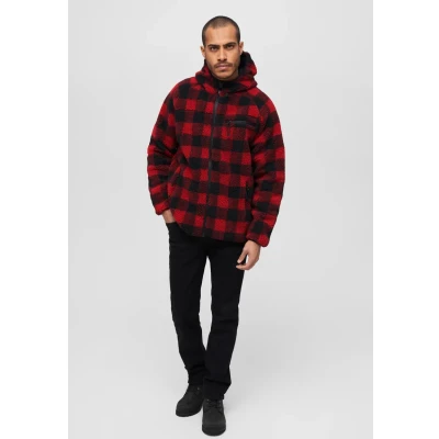 Abbildung von Brandit Worker Fleecejacke, Herren, Größe: Small, Red/black