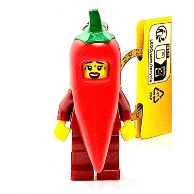 Abbildung von LEGO Schlüsselanhänger Chilischoten Mädchen Minifigur 854234 mit Chili Pepper Girl