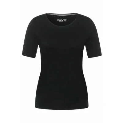 Abbildung von Cecil Damen Lena T Shirt, Schwarz (Black 10001), S EU