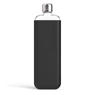 Abbildung von memobottle Schlanke Silikonhülle schwarze Tinte (Nur Hülle)