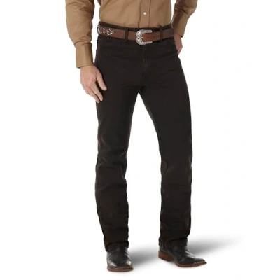 Abbildung von Wrangler Herren Cowboy Schnitt Stretch Slim Fit Jeans, Schwarze Schokolade, 34W / 32L
