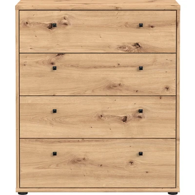 Abbildung von FORTE TEMPRA 2 Kommode mit 4 Schubladen, Holzwerkstoff, Artisan Eiche Dekor, (B x H T) 73,7 85,5 34,8 cm