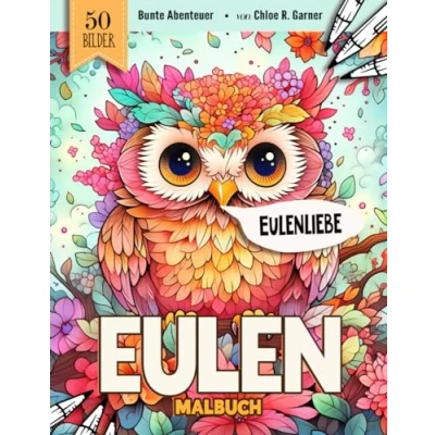 Abbildung von Eulen Malbuch: 50 Vögel Ausmalbuch Malvorlagen Für Erwachsene, Kinder Und Jugendliche Lustiges Bilder Stressabbau &amp; Entspannung Geschenk zum Ausmalen Frauen, Mädchen Senioren