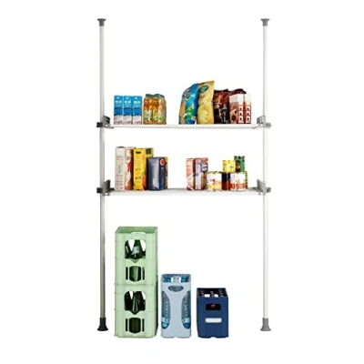 Abbildung von WENKO Teleskop System Mod. Herkules Twin, individuell verstellbares Ordnungssystem mit 2 Ablagen, 116 190 x 165 300 38 cm, aus Metall