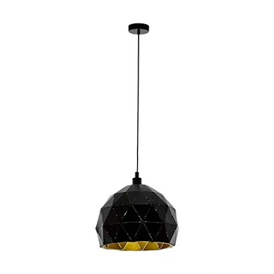 Abbildung von Eglo 97845 Pendelleuchte ROCCAFORTE schwarz, gold E27 Ø30cm H:110cm dimmbar