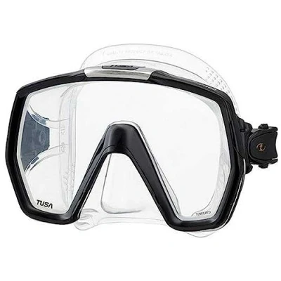 Abbildung von Tusa tauch maske Freedom HD schnorchelmaske erwachsene profi, silikon transparent, schwarz