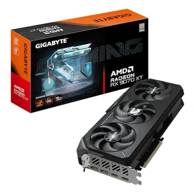 Abbildung von Gigabyte Radeon RX 9070 XT Gaming OC 16G Grafikkarte 16 GB GDDR6, 256 Bit, PCI E 5.0, 3060 MHz Kernfrequenz, 2 x DisplayPort, HDMI, GV R9070XTGAMING 16GD