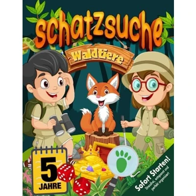 Abbildung von Waldtier Schatzsuche Kindergeburtstag ab 5 Jahren: Abenteuer im Wald wer hat den Schatz gestohlen? Packende kreative Schnitzeljagd mit sympathischen Charakteren. (Bravo Schatzsuche)