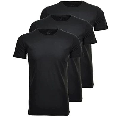 Abbildung von RAGMAN Herren T Shirt 3er Pack Rundhals Ausschnitt Body Fit, SCHWARZ, XXL