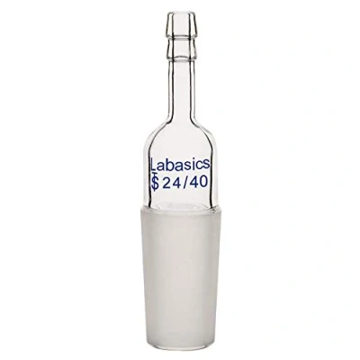 Abbildung von Labasics Glasadapter, Gerade Einlassadapter mit 24/40 Männlich Glasverbindung und 8mm Schlauchanschluss laborglas, Glass Straight Inlet Adapter