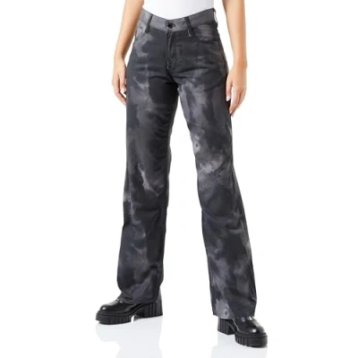 Abbildung von G Star Judee Loose Stoffhose, Damen, Größe: 27x32, Dk black blurry camo