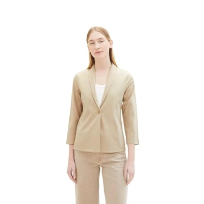 Abbildung von TOM Tailor Basic Blazer, Damen, Größe: Large, Sandy beige