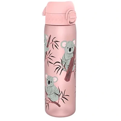 Abbildung von Ion8 Trinkflasche, 500 ml, Auslaufsicher, Einhandöffnung, Sichere Verriegelung, Spülmaschinenfest, BPA frei, Tragegriff, Klappdeckel, Leicht zu Reinigen, Klimaneutral, Koalabaren Design.