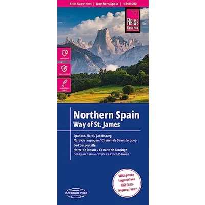 Abbildung von Reise Know How Landkarte Spanien Nord mit Jakobsweg / Northern Spain and Way of St. James (1:350.000): reiß und wasserfest (world mapping project)