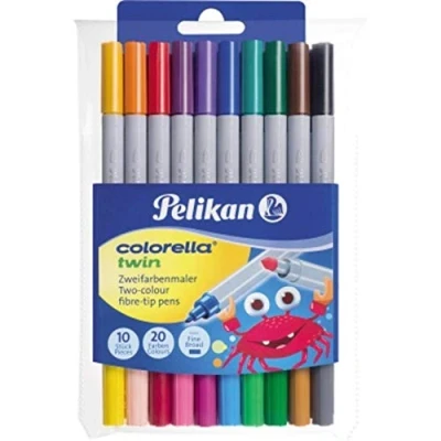 Abbildung von Pelikan Fasermaler Colorella Twin Etui, 1 Set, 10 farbig, Stück, PK 949511