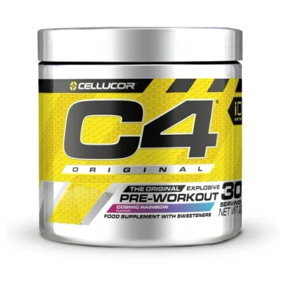 Abbildung von C4 Original Pre Workout Pulver, Kosmischer Regenbogen, 30 Portionen Zuckerfreies Energie Getränkepulver mit 150mg Koffein, 1500mg Creatin Monohydrat, 1600mg Beta Alanin
