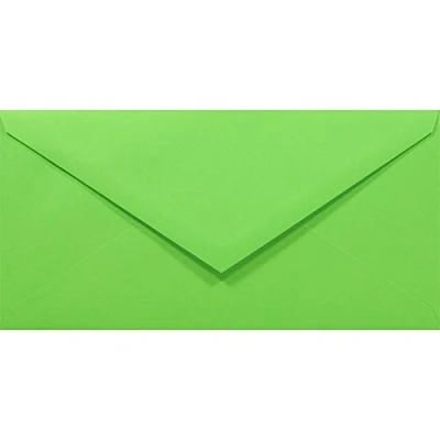 Abbildung von Netuno 50 Brief Umschläge Grün DIN lang 110x220 mm 80g Rainbow Briefkuverts farbig Spitzklappe ohne Fenster grüne Briefumschläge Hochzeit Geburtstag Taufe Weihnachten DL Briefhüllen