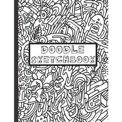 Abbildung von Doodle Sketchbook: Large Black and White Blank Paper Notebook Journal for Drawing Sketching or Doodling