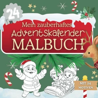 Abbildung von Mein zauberhaftes Adventskalender Malbuch: Weihnachtszauber zum Ausmalen für jeden Tag