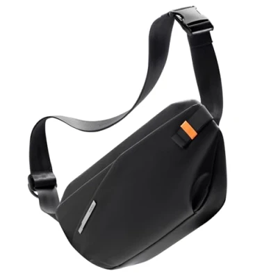 Abbildung von Inateck 3,8 L Umhängetasche Herren, Leichte Schultertasche Bauchtasche Crossbody Bag, Vielseitiger Sling Rucksack für Reisen, Radfahren, Arbeit, Sport und Wandern, Schwarz