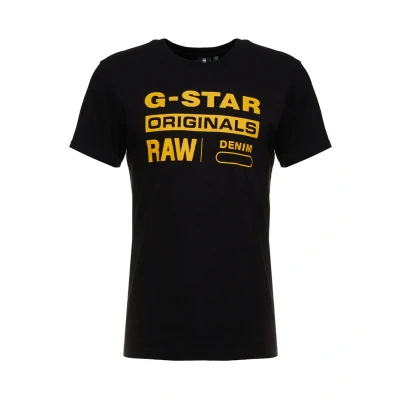 Abbildung von G Star Graphic LOGO Tshirt print, Herren, Größe: Large, Dark black