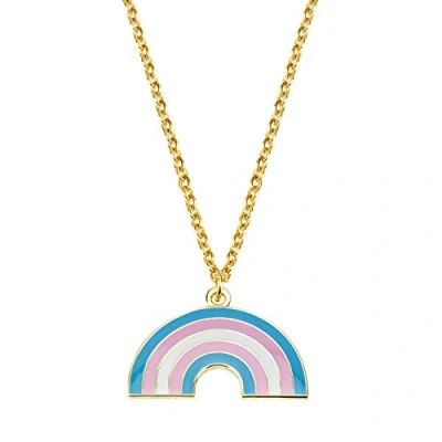 Abbildung von Transgender Pride Rainbow Shape Halskette Gay Geschenk LGBT Schmuck