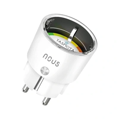Abbildung von Tasmota Steckdose NOUS A1T, Kleinste Wlan ESP8266 smart plug, 16A mini wifi steckdosen mit stromverbrauch stromzähler, zeitschaltuhr, Kompatibel Alexa, Google Home Assistant, Domoticz, MQTT, 2.4G